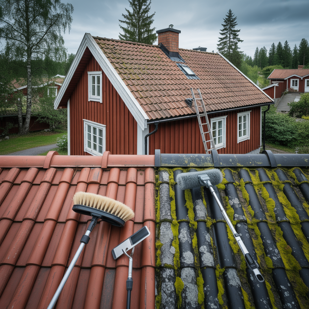 ta bort mossa fran tak metoder medel och kostnad