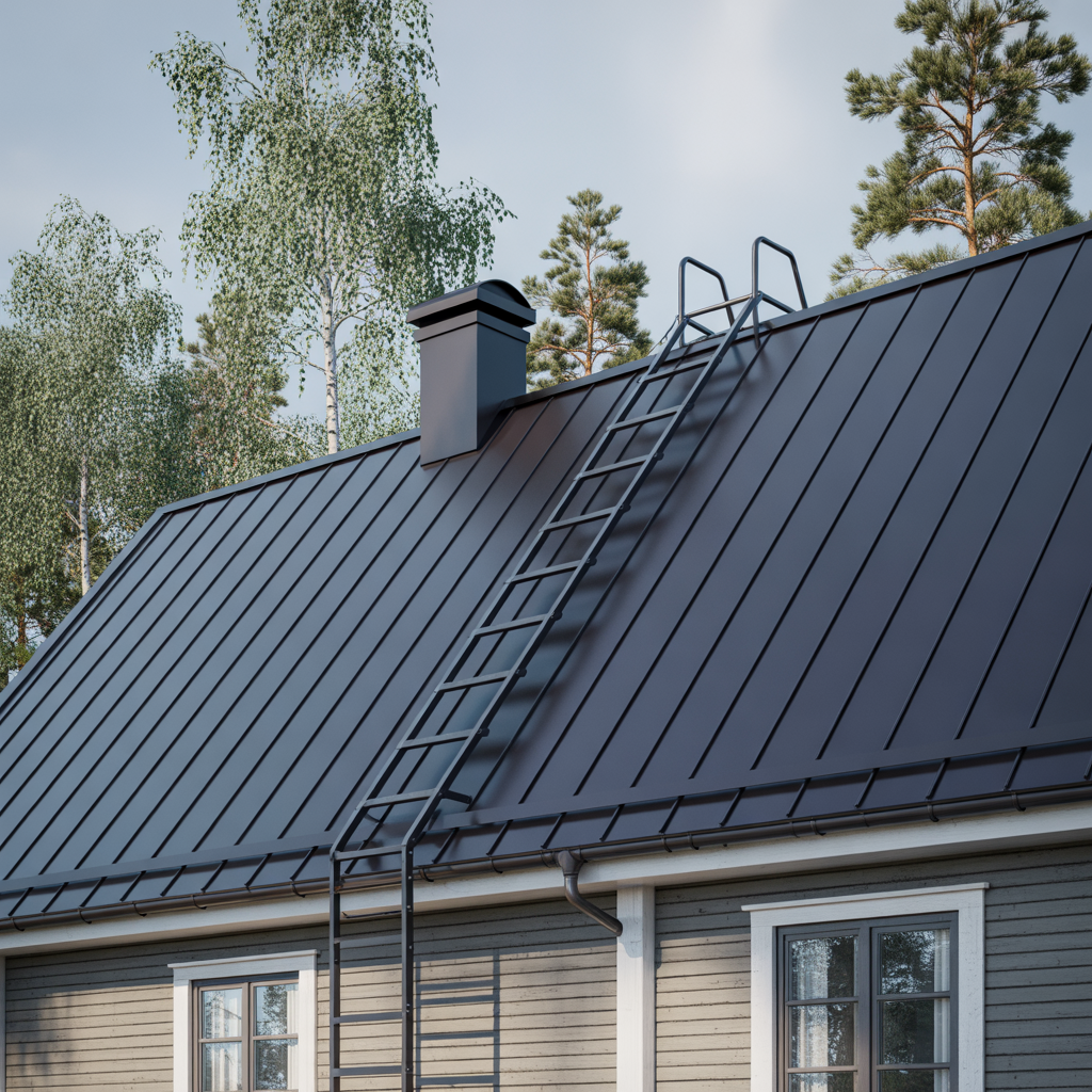 taksakerhet med stegar glidskydd och gangbryggor krav och ko